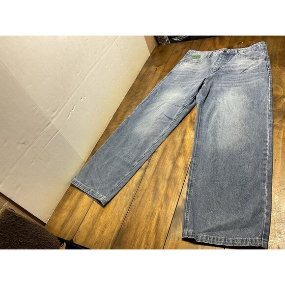 EMPYRE Jeans Women Size 10 Blue High Rise Baggy Straight Leg Skater Denim - Picture 1 of 11